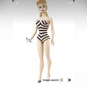 #850 Barbie zebra swimsuit 1959 - original, vintage Mattel! Doll not included